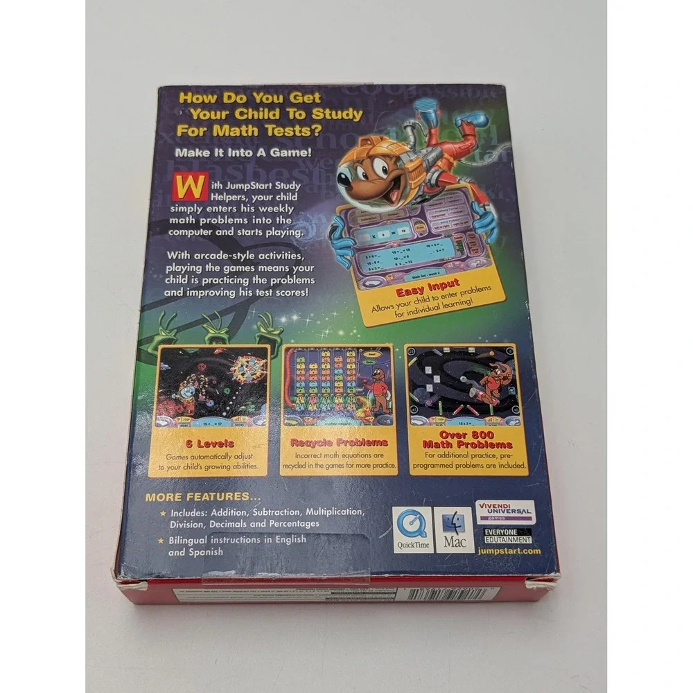 JumpStart Study Helpers Math Booster PC Mac Software 1st-5th Grade Sealed